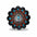 Antique Silver Oval Floral Turquoise Western Concho W237
