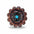 Antique Silver Turquoise Flower Western Concho W231