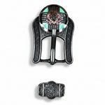 Antique Silver with Copper Flower Western Concho W190