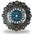 Blue and White Turquoise Western Concho W212