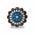 Blue and White Turquoise Western Concho W212