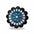 Blue and White Turquoise Western Concho W212