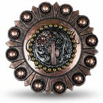Cactus and Flower Western Concho W219