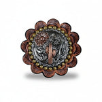 Cactus and Flower Western Concho W219