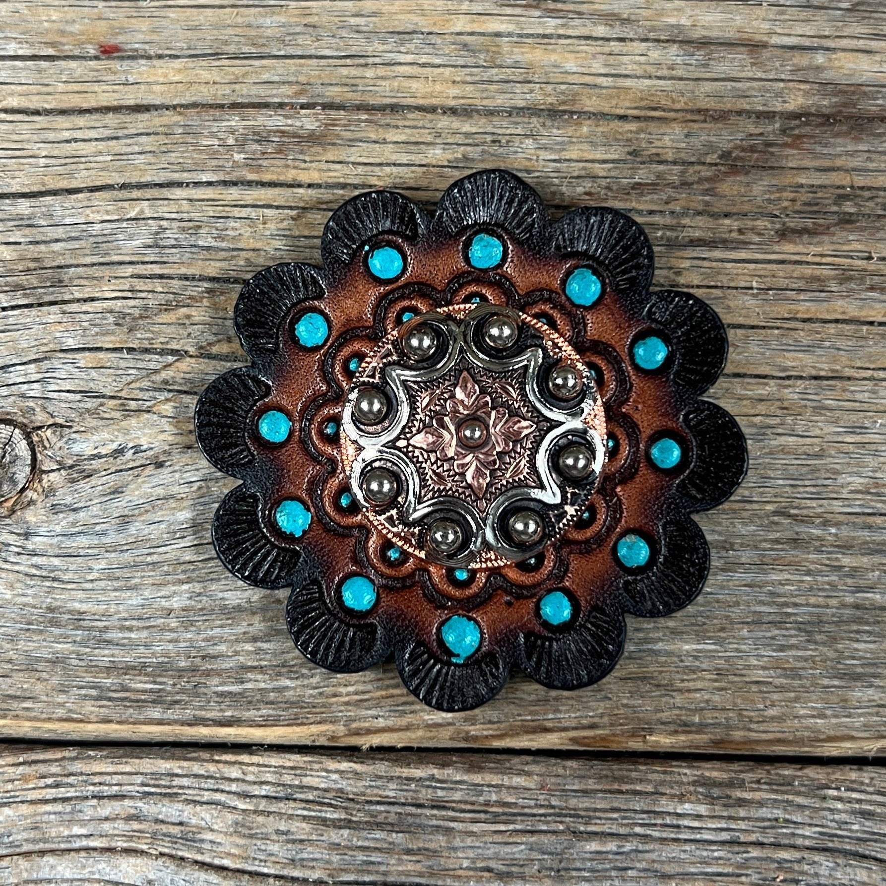 Copper Dots Western Concho W184