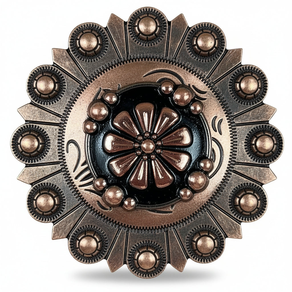 Copper Flower Western Concho W196