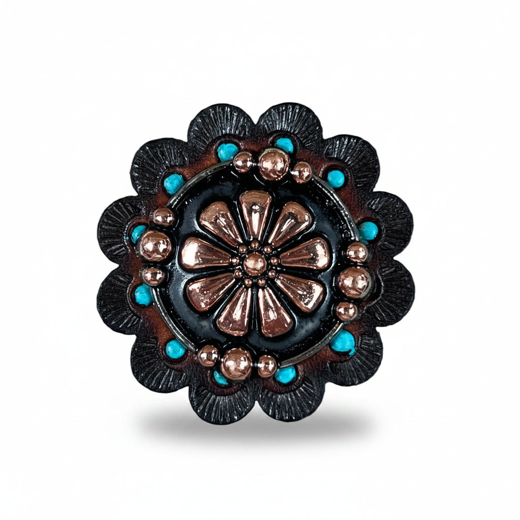 Copper Flower Western Concho W196