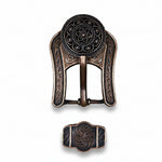 Copper Intricate Engraved Western Concho W224