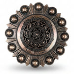 Copper Intricate Engraved Western Concho W224