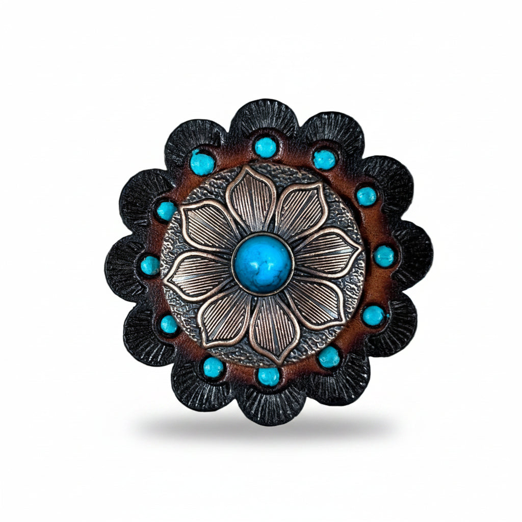 Copper Sunflower Western Concho W205
