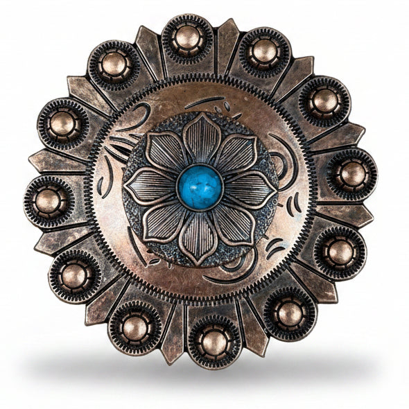 Copper Sunflower Western Concho W205