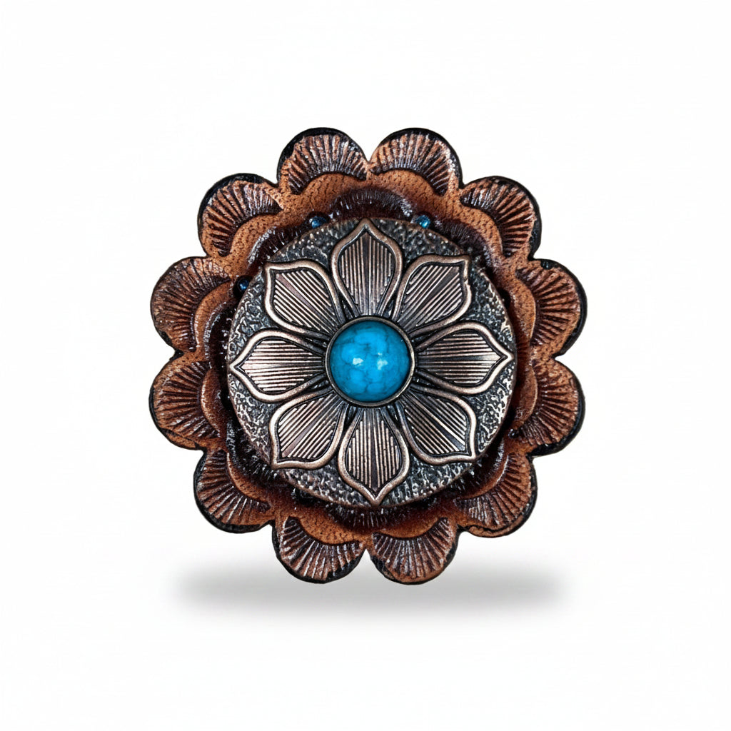 Copper Sunflower Western Concho W205