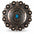 Copper Turquoise Oval Western Concho W179