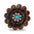 Copper Turquoise Sunflower Western Concho W188