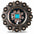 Copper Turquoise Sunflower Western Concho W188