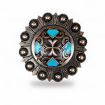 Copper Turquoise Western Concho W104