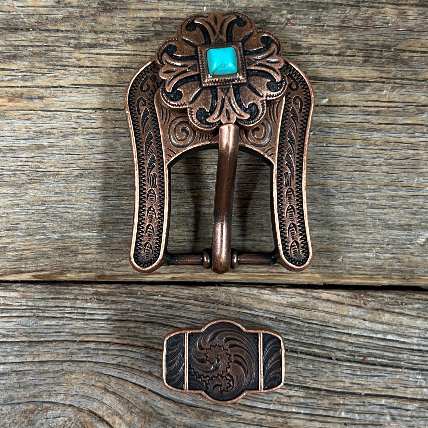 Copper Turquoise Western Concho W141