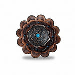 Copper Turquoise Western Concho W180