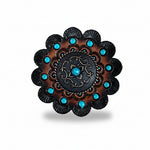 Copper Turquoise Western Concho W180