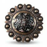 Starburst Antique Silver Western Concho W185