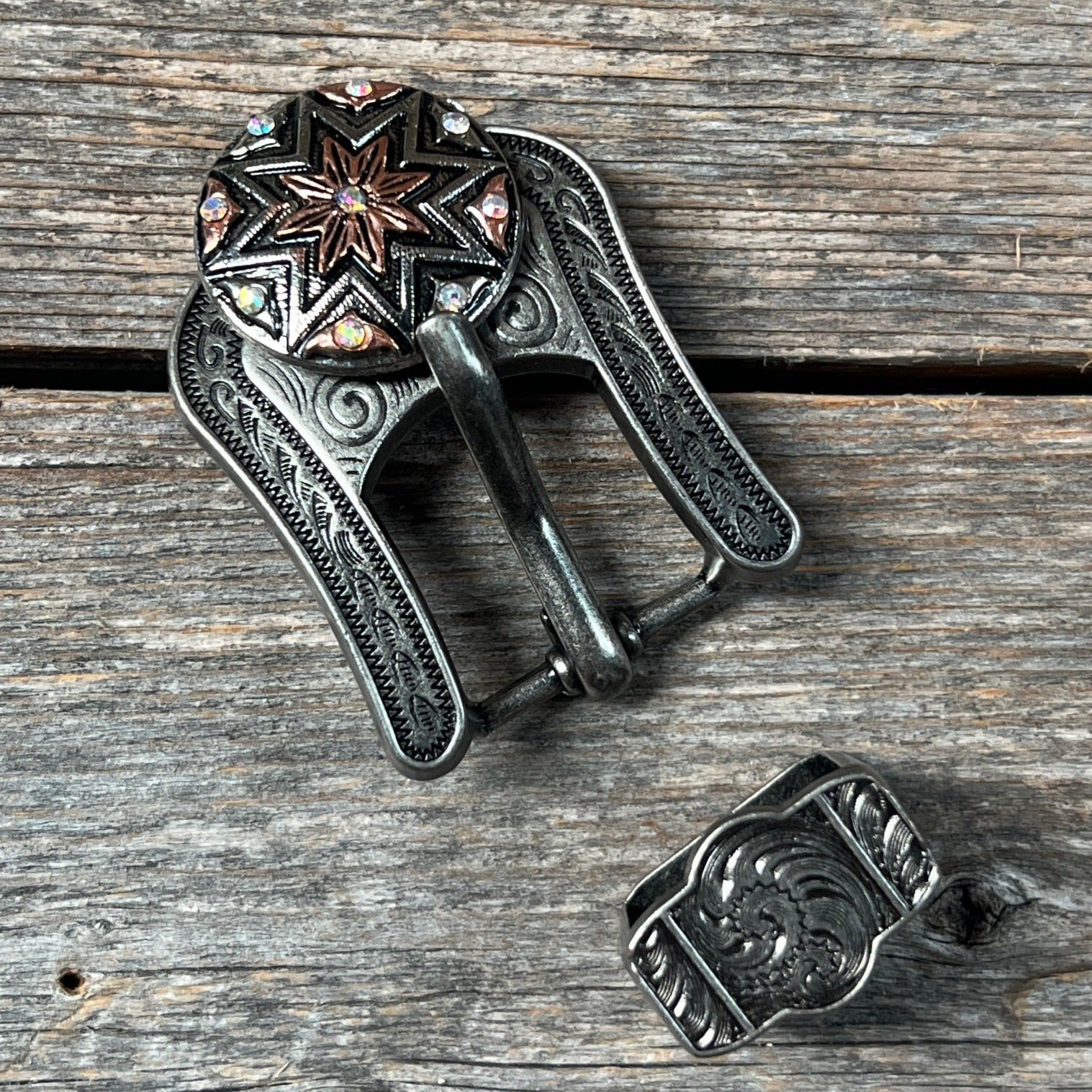 Starburst Antique Silver Western Concho W185