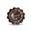 Silver - Copper Floral Western Concho W200