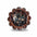 Silver - Copper Floral Western Concho W200