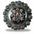 Silver - Copper Floral Western Concho W200