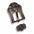 Silver - Copper Floral Western Concho W200