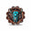 Turquoise Steer Head Western Concho W202