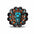 Turquoise Steer Head Western Concho W202