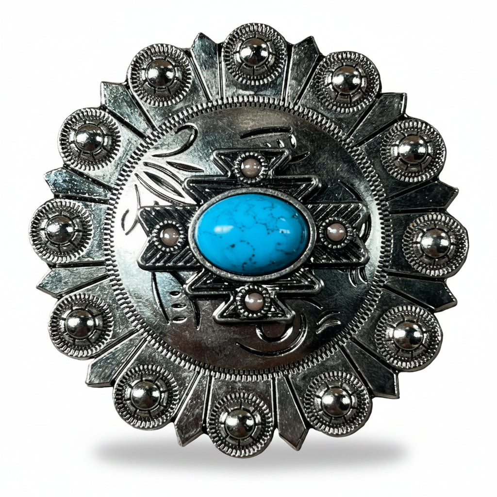 South West Turquoise Western Concho W204