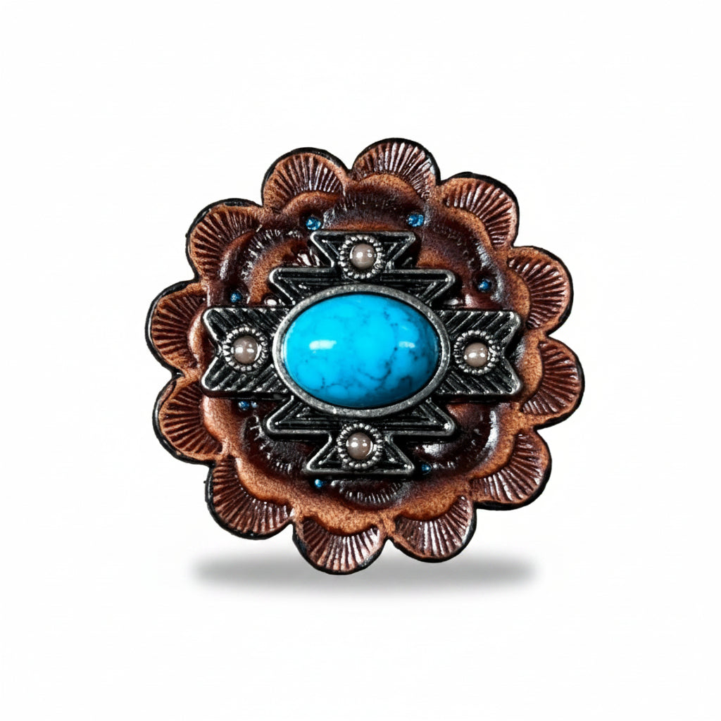 South West Turquoise Western Concho W204
