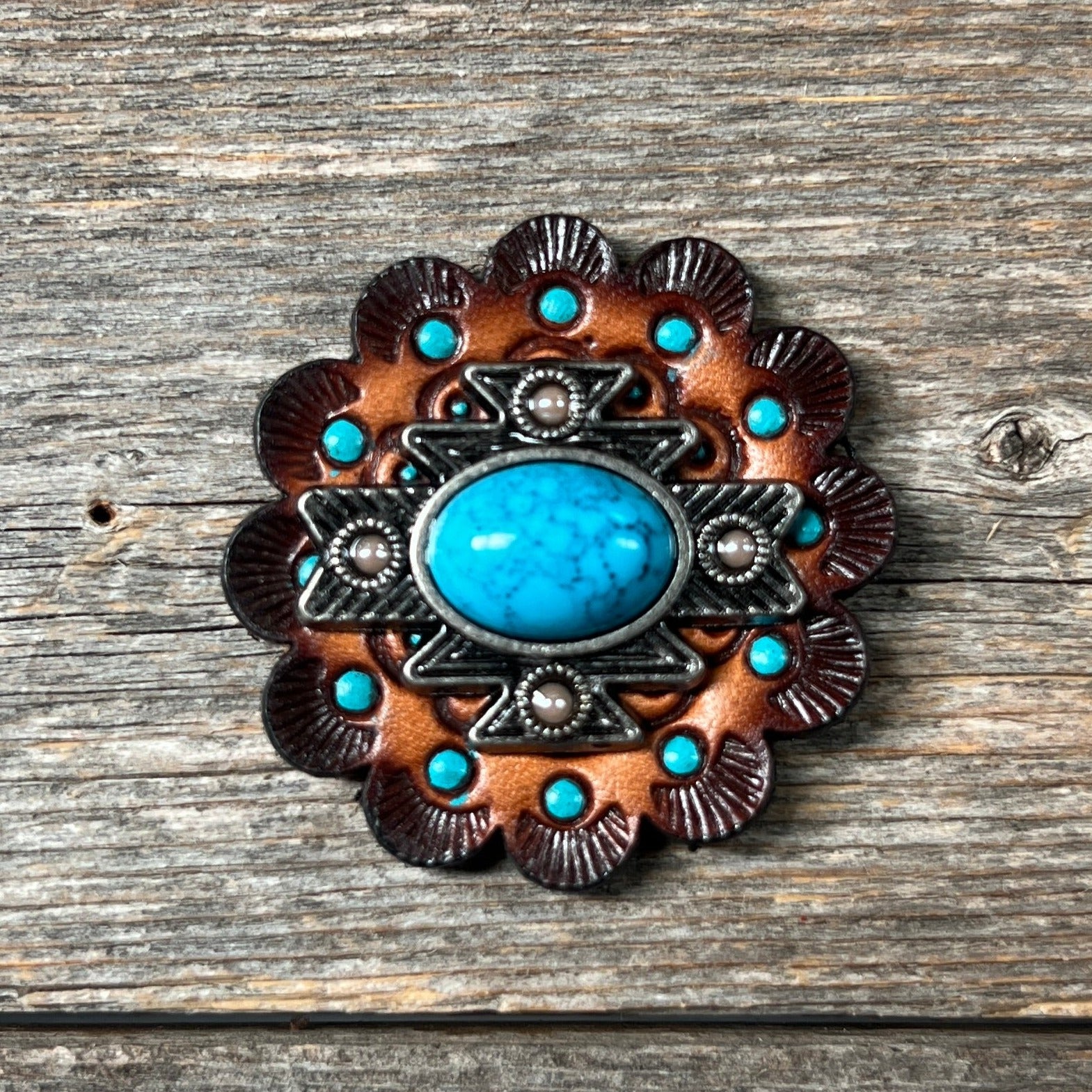 South West Turquoise Western Concho W204