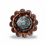 Starburst Antique Silver Turquoise Western Concho W214