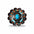 Octagon Turquoise Floral Western Concho W221