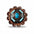 Octagon Turquoise Floral Western Concho W221