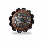 Rust Filigree and Dots Western Concho W233