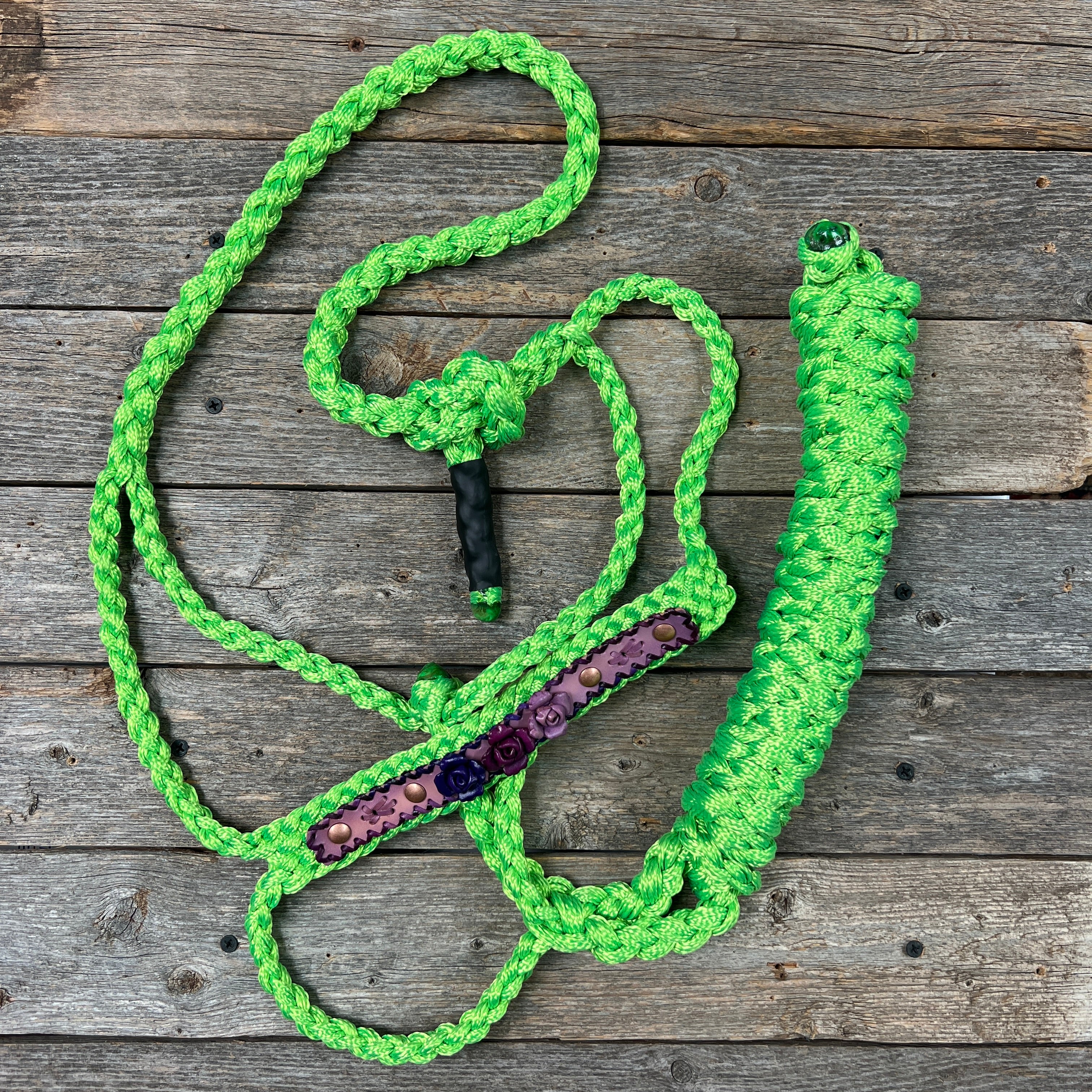 Rose - Lime Mule Tape Halter