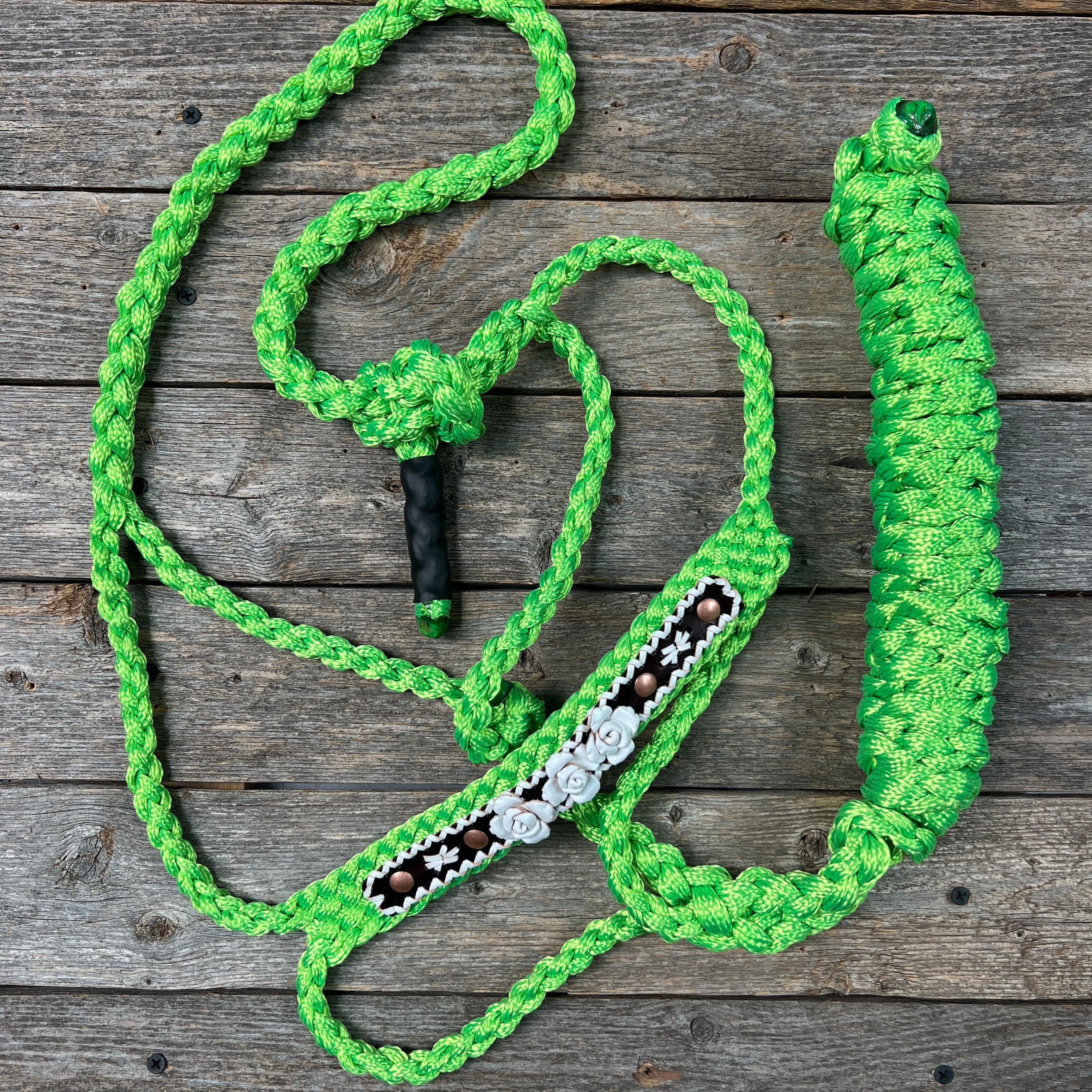 Rose - Lime Mule Tape Halter