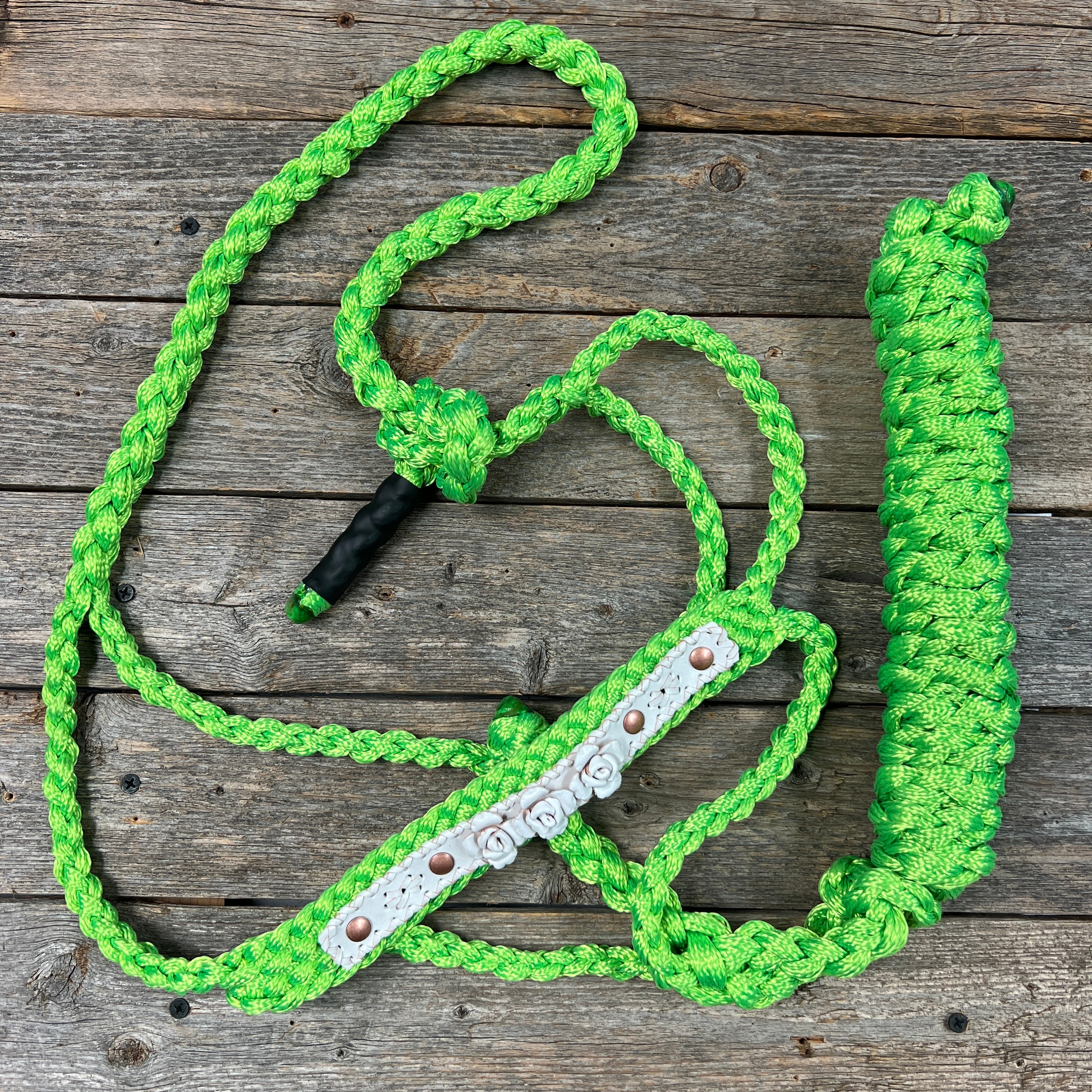 Rose - Lime Mule Tape Halter