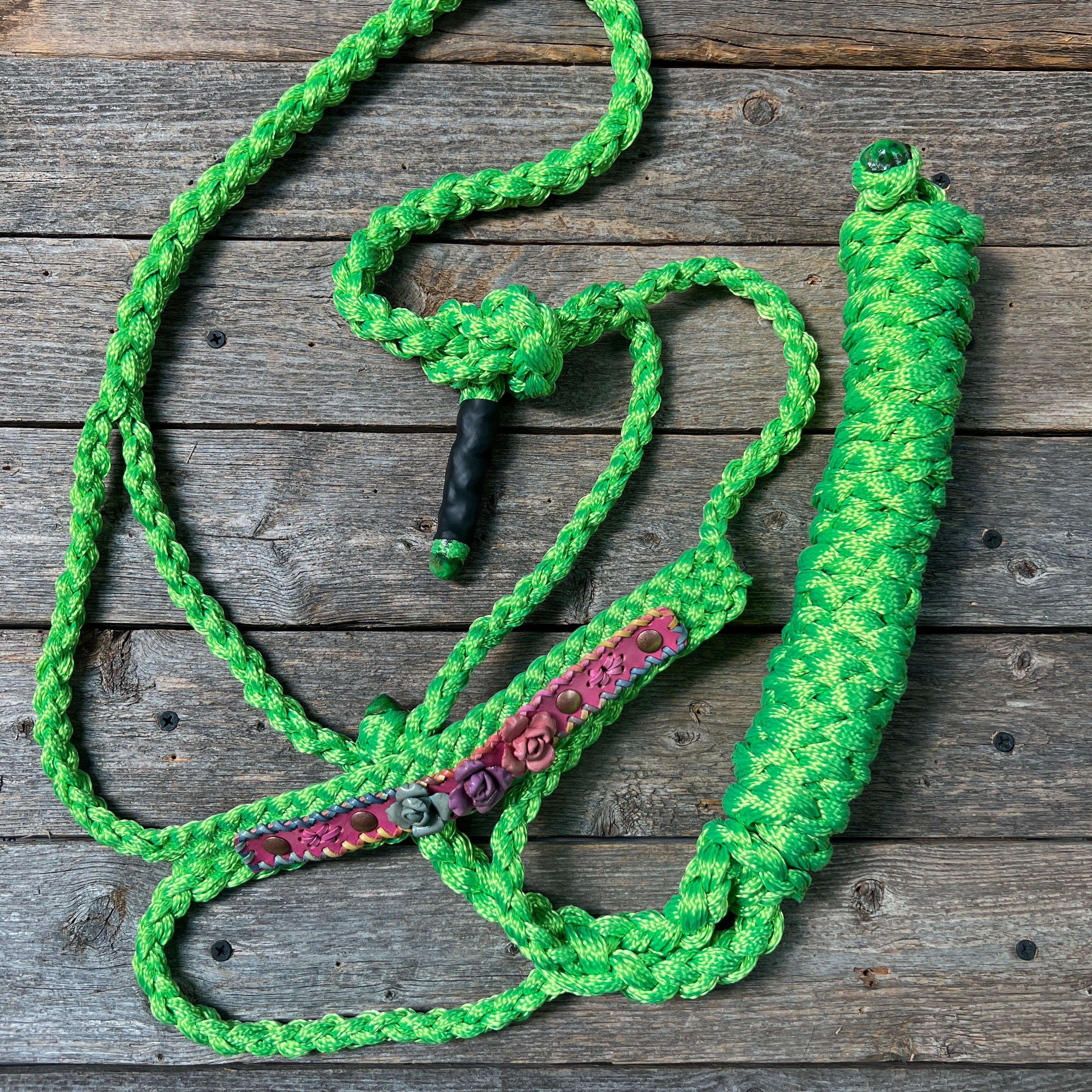 Rose - Lime Mule Tape Halter