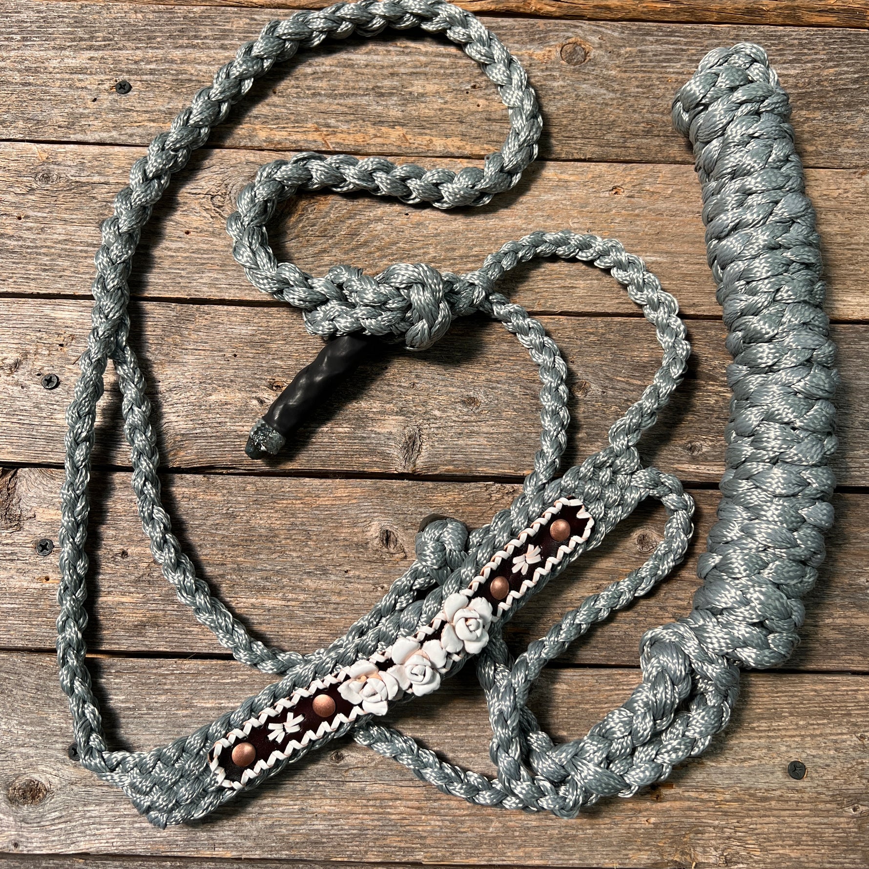 Rose - Grey Mule Tape Halter