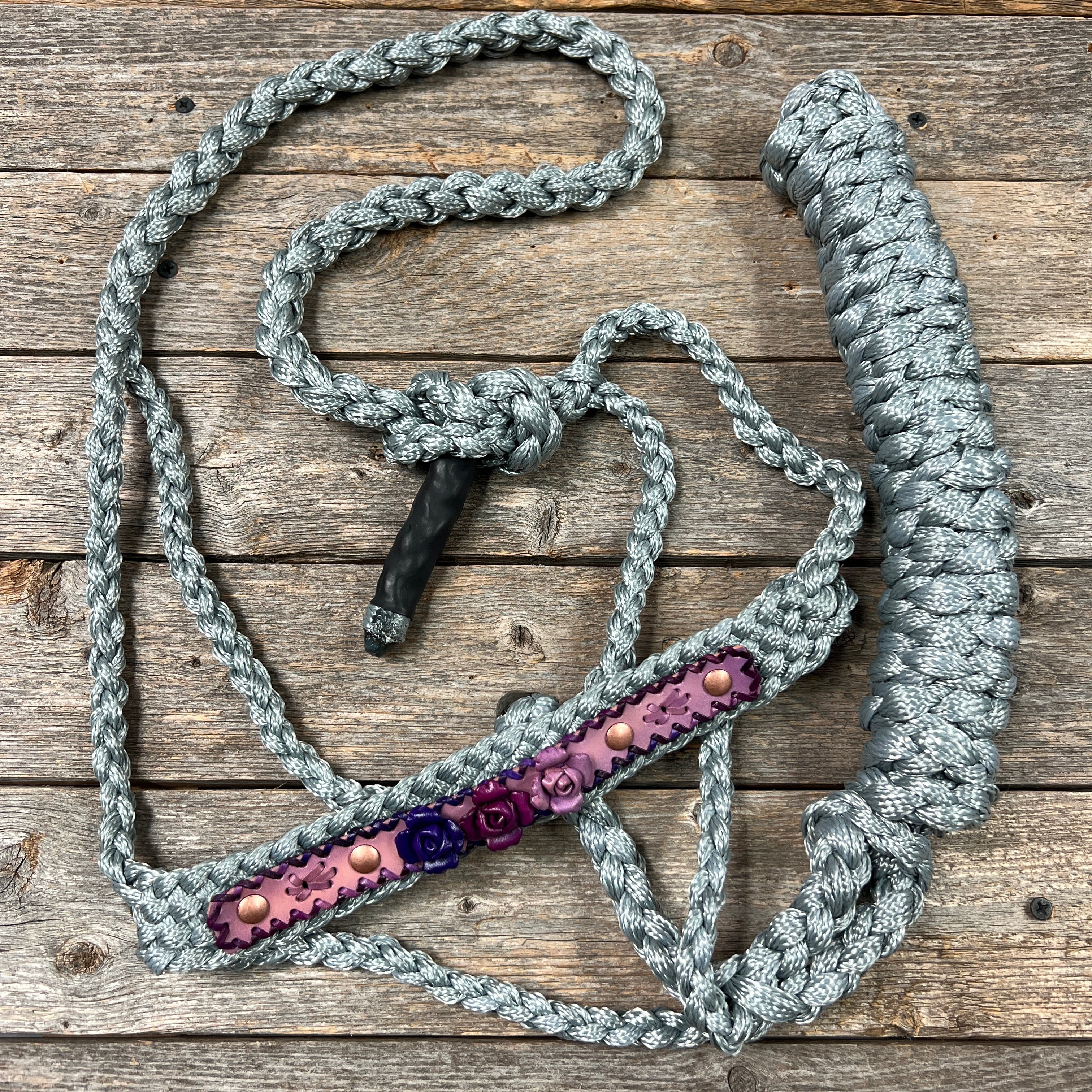 Rose - Grey Mule Tape Halter