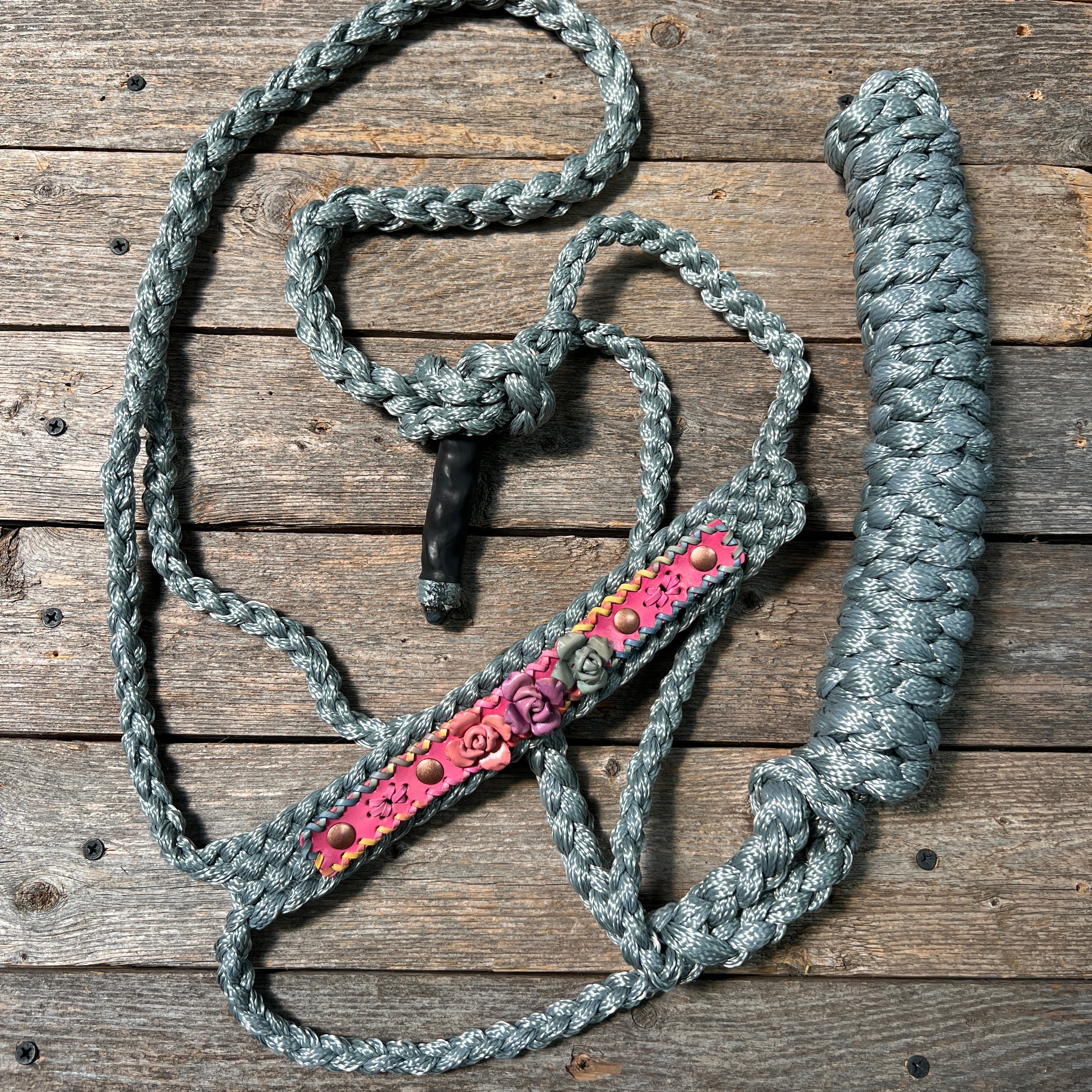 Rose - Grey Mule Tape Halter