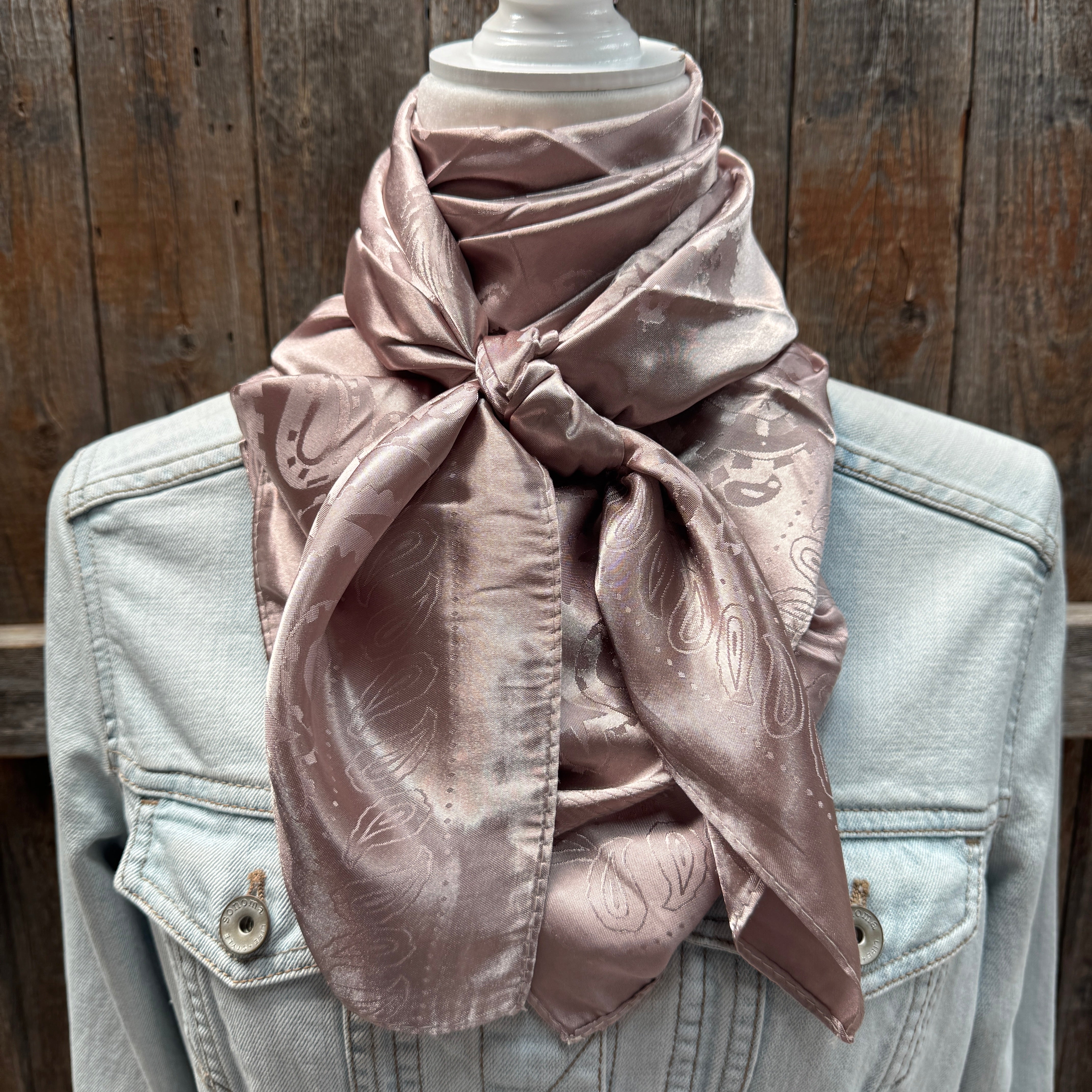 35X35" Blush Jacquard Wild Rag / Scarf WR4010X
