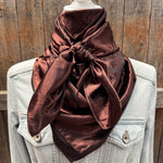 35X35" Brown Jacquard Wild Rag / Scarf WR4002X