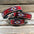 Tooled Red Genuine Leather Beaded Dog Collar #DC439