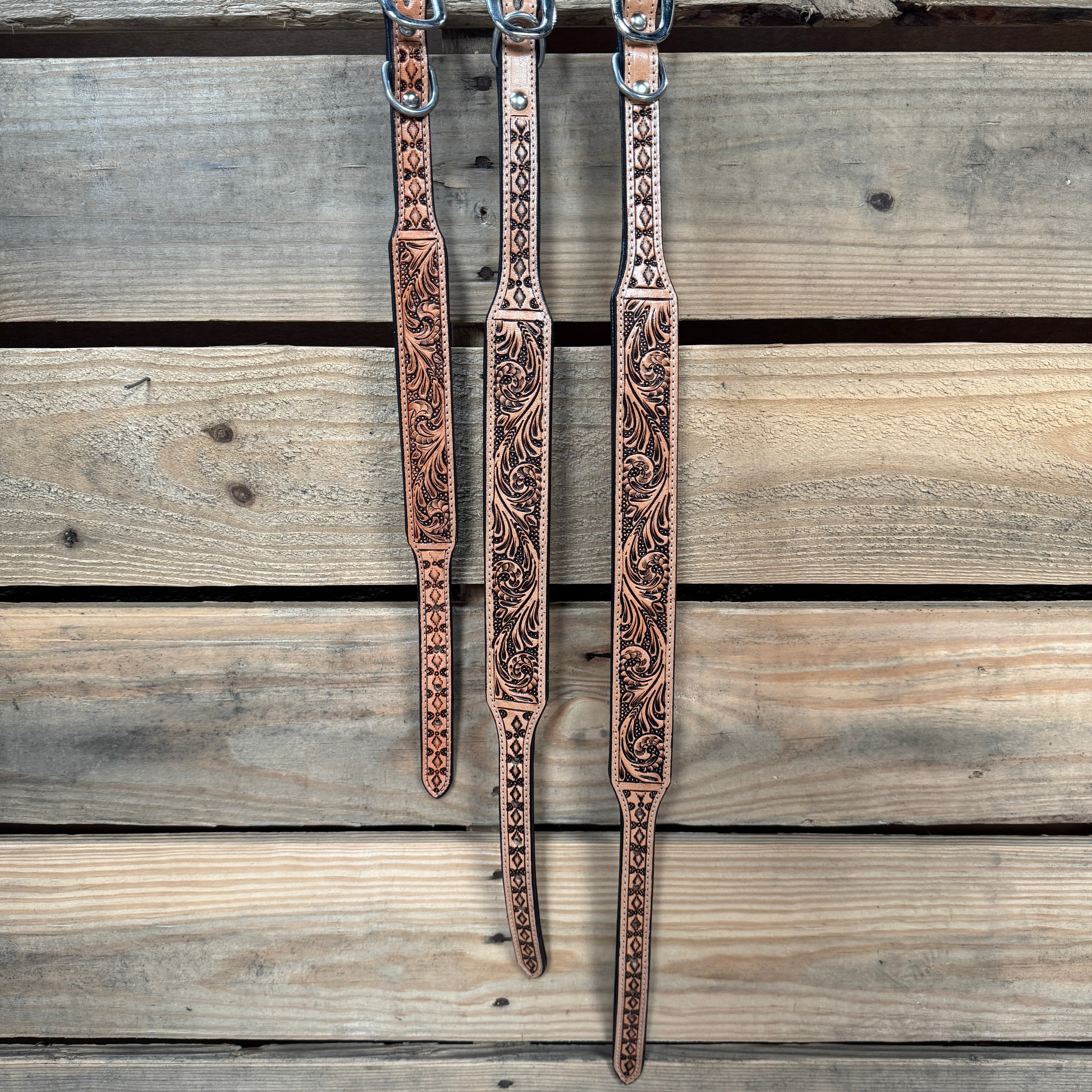 Light Oil Floral Padded Dog Collar #FKDC3