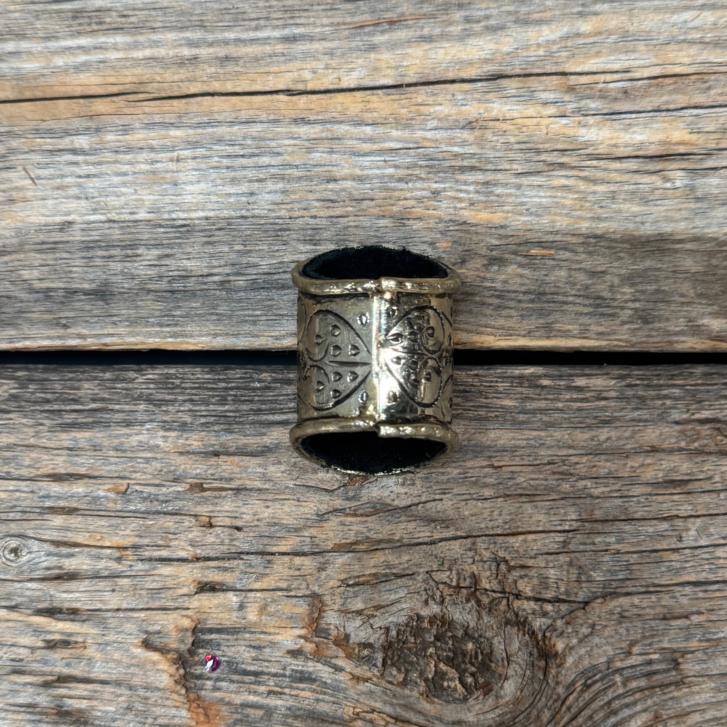 Silver Engraved Floral Wild Rag Slide #PS102